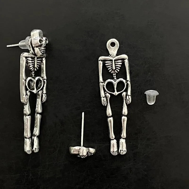 Spooky Skull & Knife Halloween Earrings for Women, Scary Dangle Earrings, Party Accessories